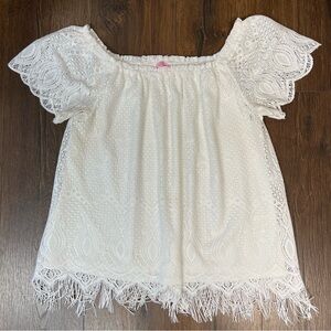 Lilly Pulitzer White Lace Top